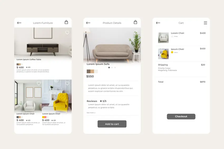 ตัวอย่างหน้าหลักเว็บ E-commerce