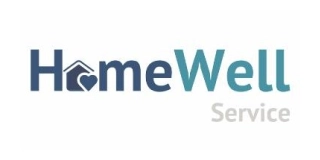 โลโก้ผลงานการออกแบบเว็บไซต์ HomeWell บริการดูแลผู้สูงอายุ | SLATAN DESIGN