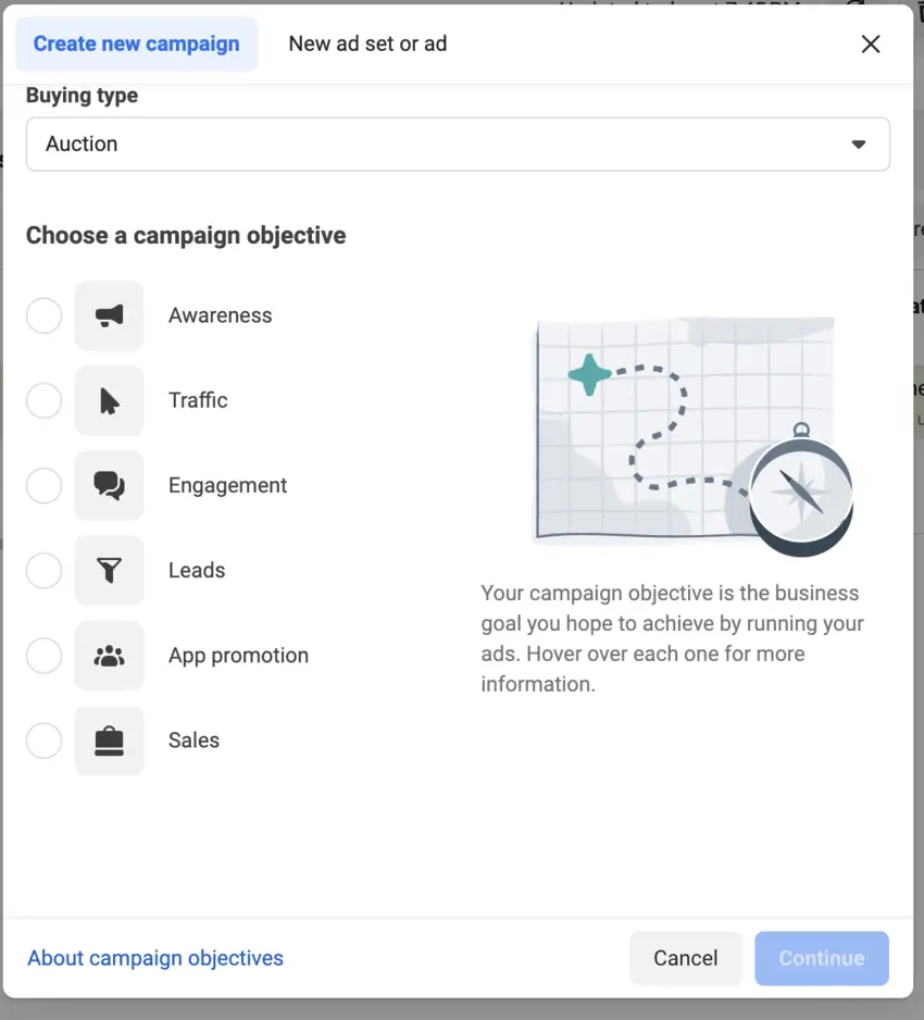 ประเภทแคมเปญ Facebook Ads